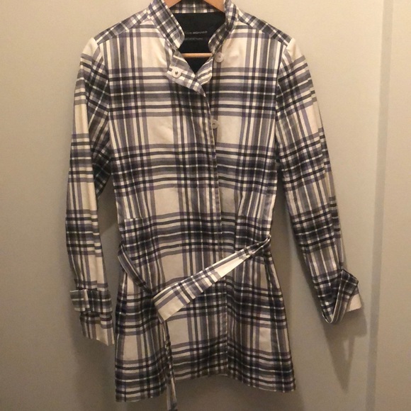 Club Monaco rain coat (white, dark blue and light blue) - Picture 1 of 4